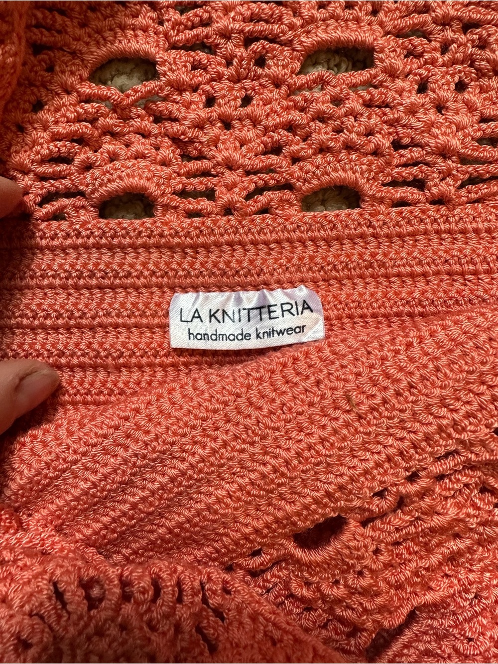 La Knitteria hand knit bikini set coral - Picture 3 of 4